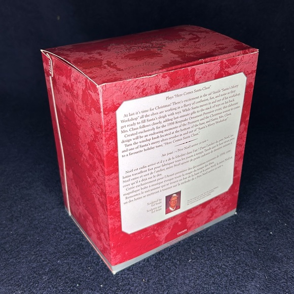Hallmark “Santa’s Merry Workshop” Music Box with Movement 1998, Vintage - Picture 8 of 9